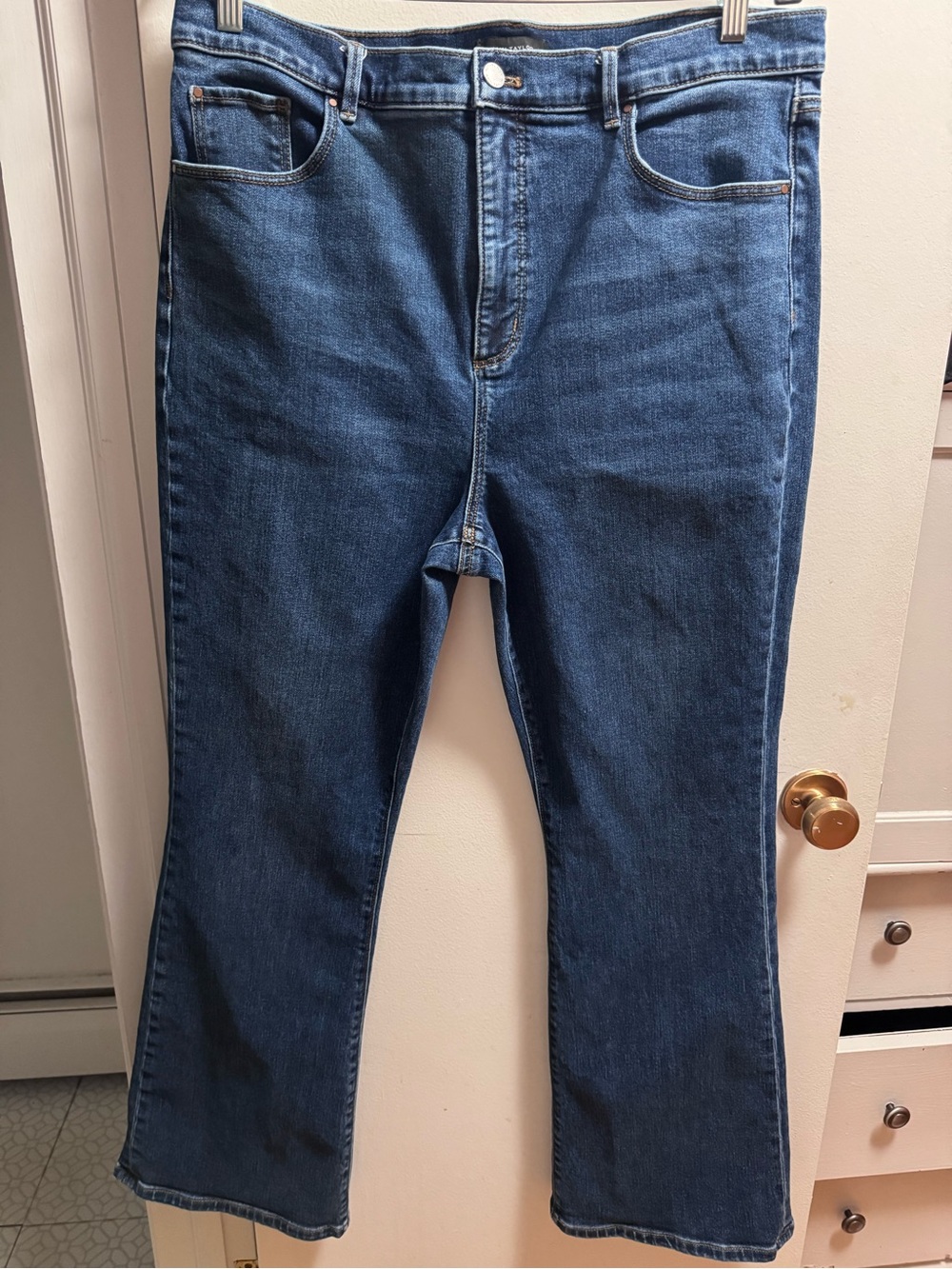 Women's Ann Taylor High Waist Blue Denim Flare Jeans